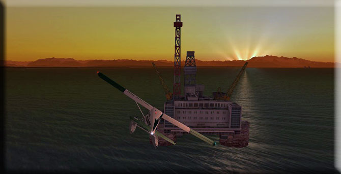 Oil Rig Sunset Pic